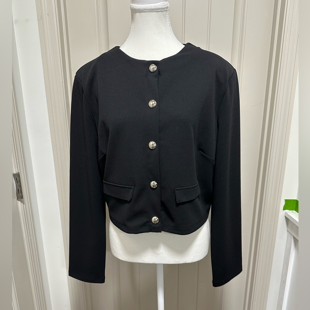 H&M Black Button-Up Women's Blazer